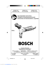 Bosch 1533A - NA 10 Gauge Nibbler Operating/Safety Instructions Manual