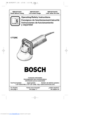 Bosch 1773AK - 10 Amp Concrete Surfacing Grinder Operating/Safety Instructions Manual