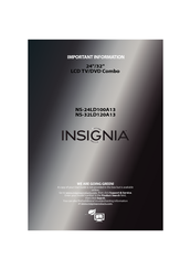 Insignia NS-24LD100A13 Important Information Manual