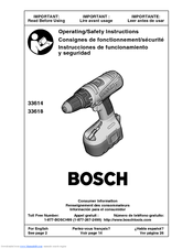 Bosch 33614 Operating/Safety Instructions Manual