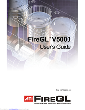 ATI Technologies 100-505103 - Firegl V5000 128MB Pcie 2PORT Dvi-i Retail User Manual