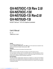 Gigabyte GV-N570UD-13I Rev2.0 User Manual