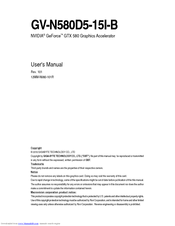 Gigabyte GV-N580D5-15I-B User Manual