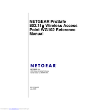 Netgear WG102NA Reference Manual
