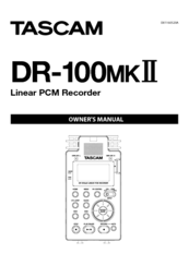 TEAC DR-100MKII Owner's Manual