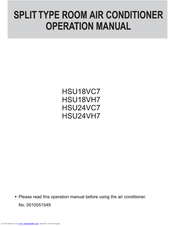Haier HSU18VC7 Operation Manual