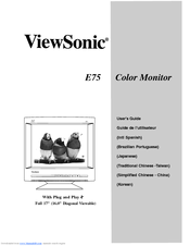 ViewSonic E75 User Manual