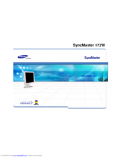Samsung SyncMaster 172W Manual Del Usuario