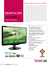 ViewSonic VA2231w-LED Specifications
