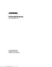 Compaq 226824-001 - ProLiant - ML750 Setup And Installation Manual