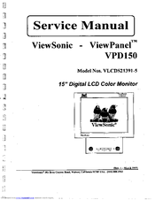 ViewSonic ViewPanel VPD150 Service Manual