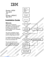 IBM x3950 E 8874 Installation Manual