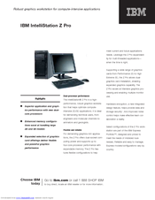 IBM IntelliStation Z Pro Specifications