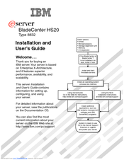 IBM eServer BladeCenter HS20
Type 8832 Installation And User Manual