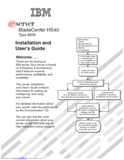 IBM eServer BladeCenter HS40
Type 8839 Installation And User Manual