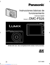 Panasonic DMC-FS25K - Lumix Digital Camera Instrucciones De Funcionamiento