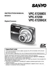 Sanyo VPC-X1200 Instruction Manual