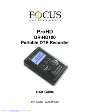 Focus DR-HD100-40 - 40gb Hd Hard Disk Recorder User Manual