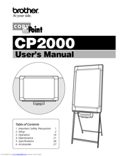 Brother CP-2000 User Manual