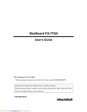 HitachiSoft StarBoard FX-77GII User Manual