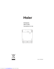 Haier DW12-CBE7 Instructions For Use Manual