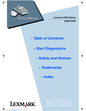 Lexmark 2381-002 Service Manual