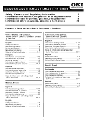 Oki ML320T/n Safety & Warranty