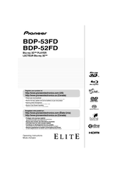Pioneer BDP-53FD Operating Instructions Manual