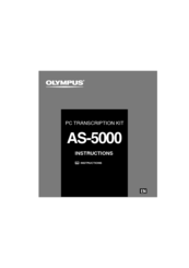 Olympus AS5000 - Transcription Kit - Digital Voice Recorder Instructions Manual
