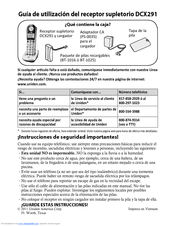Uniden DCX291 Guía De Utilización