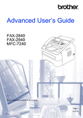 Brother IntelliFax-2840 Advanced User's Manual