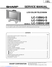 Sharp LC-13B8U-S Service Manual