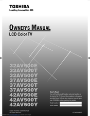 Toshiba 37AV500Y Owner's Manual