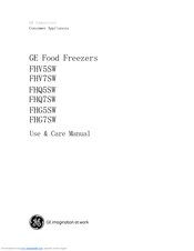 GE FHG7SWWW Use And Care Manual