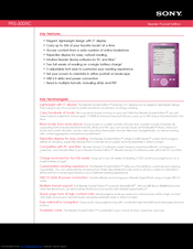 Sony PRS-300 - Reader Pocket Edition&trade Specifications