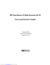 HP A5272A - SureStore E Disk System SC10 Storage Enclosure Service Manual