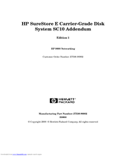 HP SureStore E Carrier-Grade Disk System SC10 Service Manual
