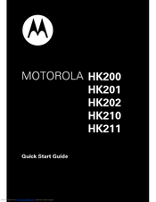 Motorola HK211 Quick Start Manual