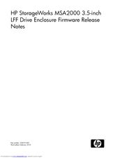 HP AJ750A - StorageWorks Modular Smart Array 2000 Dual I/O Storage Enclosure Firmware Release Notes