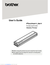 Brother PocketJet PJ-522-KV User Manual
