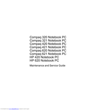 HP 321 - Notebook PC Maintenance And Service Manual