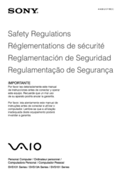 Sony SVS1311AGXB Safety Manual