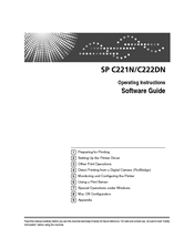 Ricoh C222DN - Aficio SP Color Laser Printer Software Manual