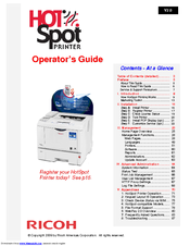 Ricoh 403080 - Aficio SP 4100N-KP B/W Laser Printer Operation Manual