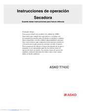 Asko T743C Instrucciones De Operación