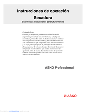 Asko TDC Instrucciones De Operación