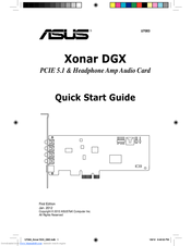 Asus Xonar DGX Quick Start Manual
