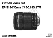 Canon EF-S 18-135mm f/3.5-5.6 IS STM Instructions Manual