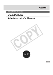 Canon VK-16 v2.1 Administrator's Manual