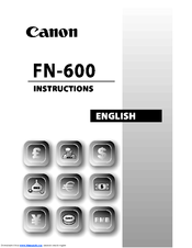 Canon FN-600 User Manual
